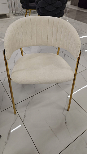 Стул на металлокаркасе Kamelia зеленый / золото из шоурума 5